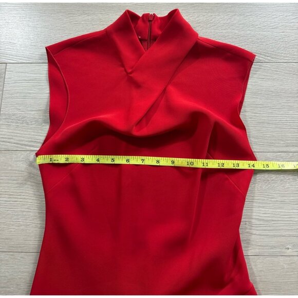 Love Moschino Elegant Red Sleeveless Midi Dress - Picture 13 of 14